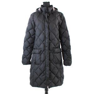 The North Face Black Insulated Goose Down Hooded Long Quilted Puffer Coat XL